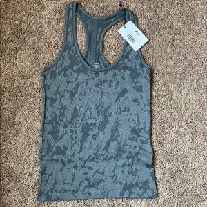 Zyia gray splash racer tank (medium) NWT